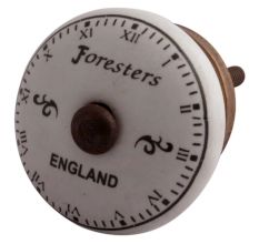 Foresters England Roman Watch Flat Ceramic Drawer Knob