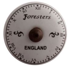 Foresters England Roman Watch Flat Ceramic Drawer Knob