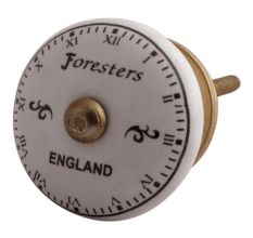 Foresters England Roman Watch Flat Ceramic Drawer Knob
