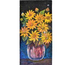 Yellow Rose Hand Painted Ceramic Tile