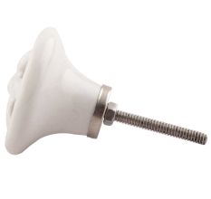 White Ceramic Flower Cabinet Knobs Online