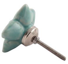 Sea Green Ceramic Flower Drawer Knob Online