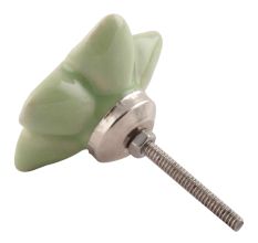Pea Green Ceramic Flower Cabinet Knob Online