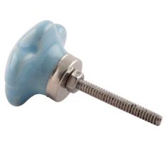 Turquoise Flower Ceramic Dresser Knob Online