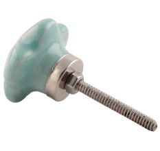 Sea Green Flower Ceramic Knob Online