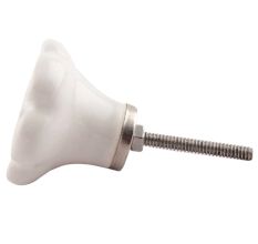 White Ceramic Flower Knobs