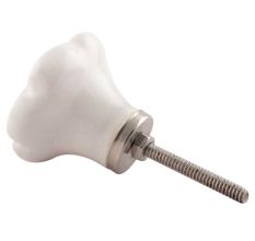 White Ceramic Flower Knobs