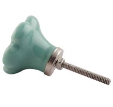 Sea Green Tiny Flower Ceramic Cabinet Knobs Online