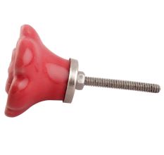 Red Tiny Flower Ceramic Drawer Knobs Online
