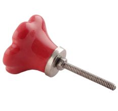 Red Tiny Flower Ceramic Drawer Knobs Online