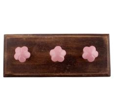 Pink Flower Ceramic Wooden Hooks Online