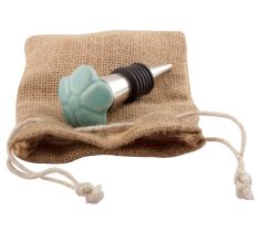 Sea Green Ceramic Flower Wine Stopper 