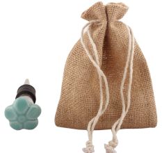 Sea Green Ceramic Flower Wine Stopper 