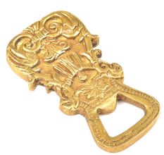 Brass Bottle Opener With Beautiful Patterns Engraved