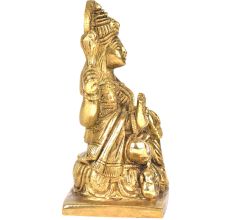 Brass Gaja Lakshmi Sitting On A Lotus