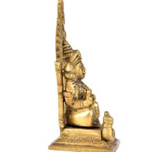 Brass Gaja Lakshmi With Kirtimukha Top