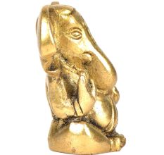 Brass Ganpati With Long Ears 1.7 inches