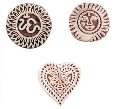 Set of 3 Piece New Mix Wooden Printing Block
