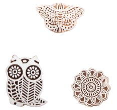 Set of 3 Piece New Mix Wooden Printing Block