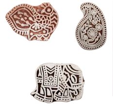 Set of 3 Piece New Mix Wooden Printing Block