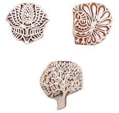 Set of 3 Piece New Mix Wooden Printing Block