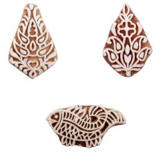 Set of 3 Piece New Mix Wooden Printing Block