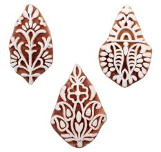 Set of 3 Piece New Mix Wooden Printing Block