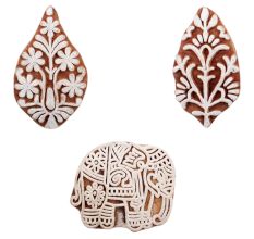 Set of 3 Piece New Mix Wooden Printing Block