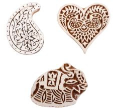 Set of 3 Piece New Mix Wooden Printing Block