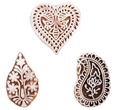Set of 3 Piece New Mix Wooden Printing Block