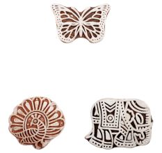 Set of 3 Piece New Mix Wooden Printing Block