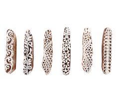 Set of 6 Piece New Mix Wooden Printing Block