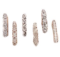 Set of 6 Piece New Mix Wooden Printing Block