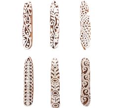 Set of 6 Piece New Mix Wooden Printing Block