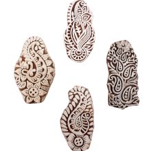 Set of 4 Piece New Mix Wooden Printing Block