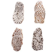Set of 4 Piece New Mix Wooden Printing Block