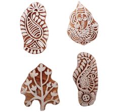 Set of 4 Piece New Mix Wooden Printing Block