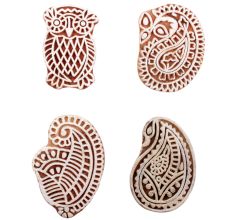 Set of 4 Piece New Mix Wooden Printing Block