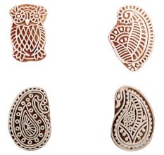 Set of 4 Piece New Mix Wooden Printing Block