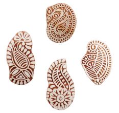 Set of 4 Piece New Mix Wooden Printing Block
