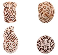 Set of 4 Piece New Mix Wooden Printing Block