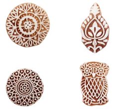 Set of 4 Piece New Mix Wooden Printing Block