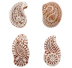 Set of 4 Piece New Mix Wooden Printing Block