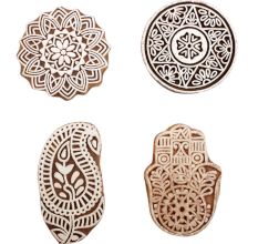 Set of 4 Piece New Mix Wooden Printing Block