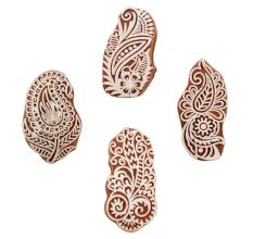 Set of 4 Piece New Mix Wooden Printing Block