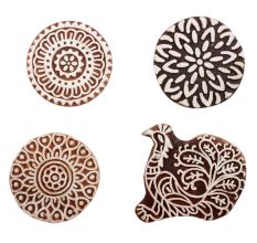 Set of 4 Piece New Mix Wooden Printing Block