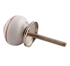 Cherry Striped Small Ceramic Cabinet Knobs