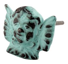 Sea Green Angel Iron Knobs