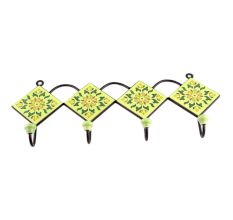 Yellow Sunflower Ceramic Tiles Hooks