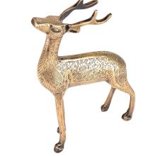 Vintage Standing Decorative Brass Deer Figurine